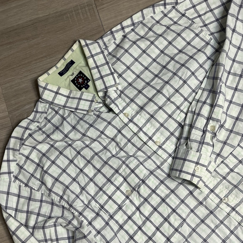 Panhandle Slim Mens Large‎ Checkered Long Sleeve Western Button Down Cowboy